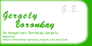 gergely boronkay business card